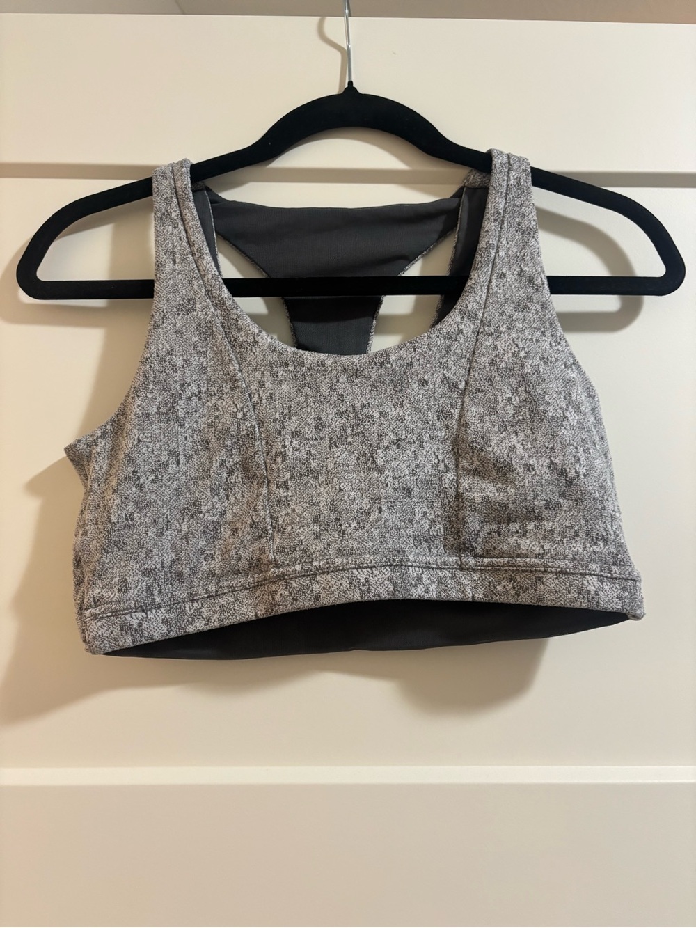 Gymshark Heather Light Gray Seamless Racerback Sports Bra